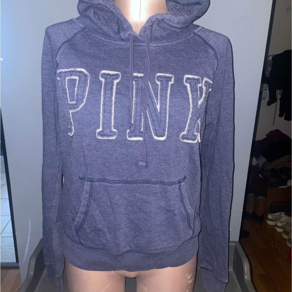 PINK Victoria's Secret Women's Blue Hoodie